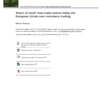 ‘Heart of steel’: how trade unions lobby the European Union over emissions trading